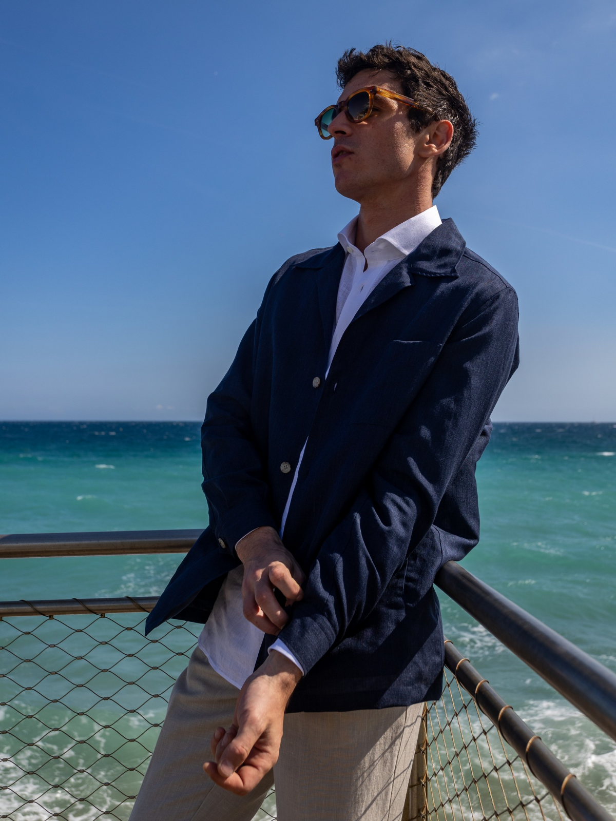 Linen Jacket - NAVY