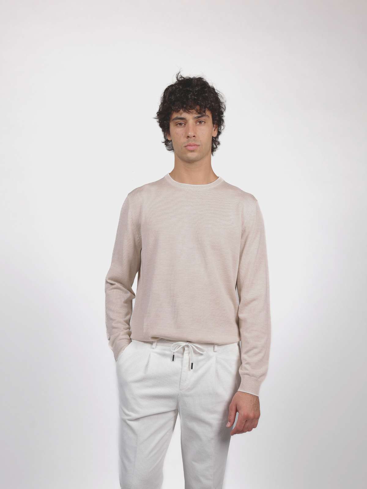 Sandshell knitted crewneck