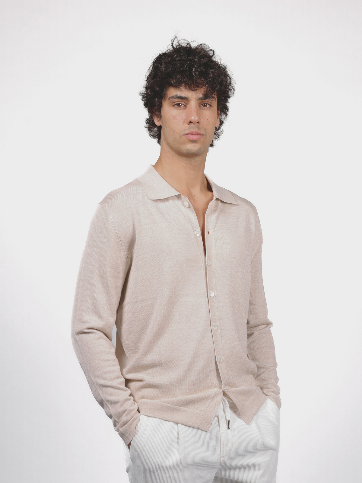 Sandshell knitted cardigan
