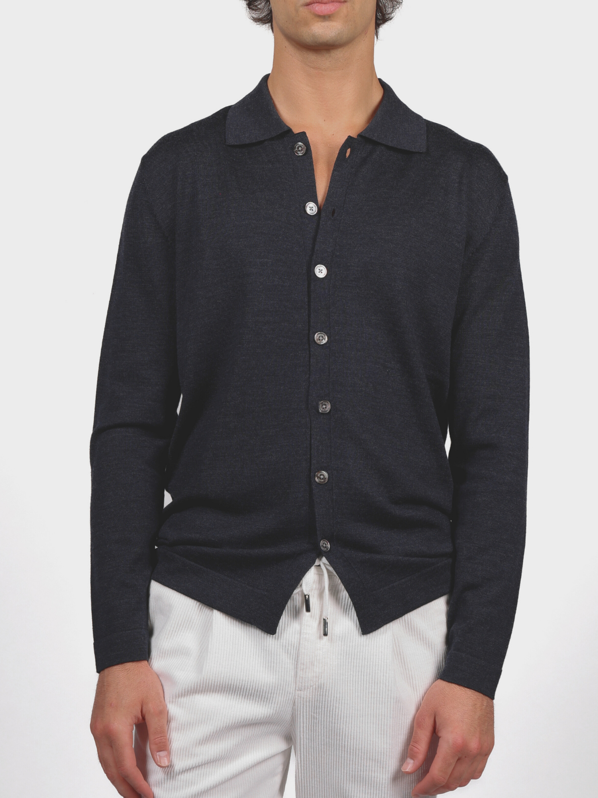 Granite blue knitted cardigan