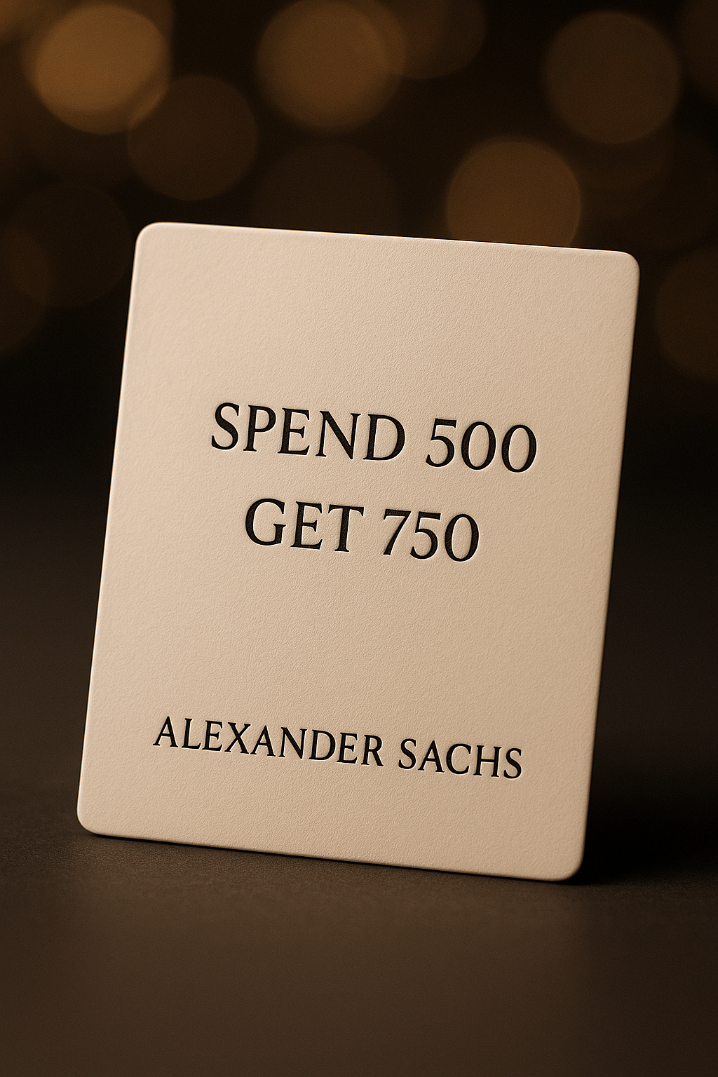 Get a CHF 750 gift card for CHF 500