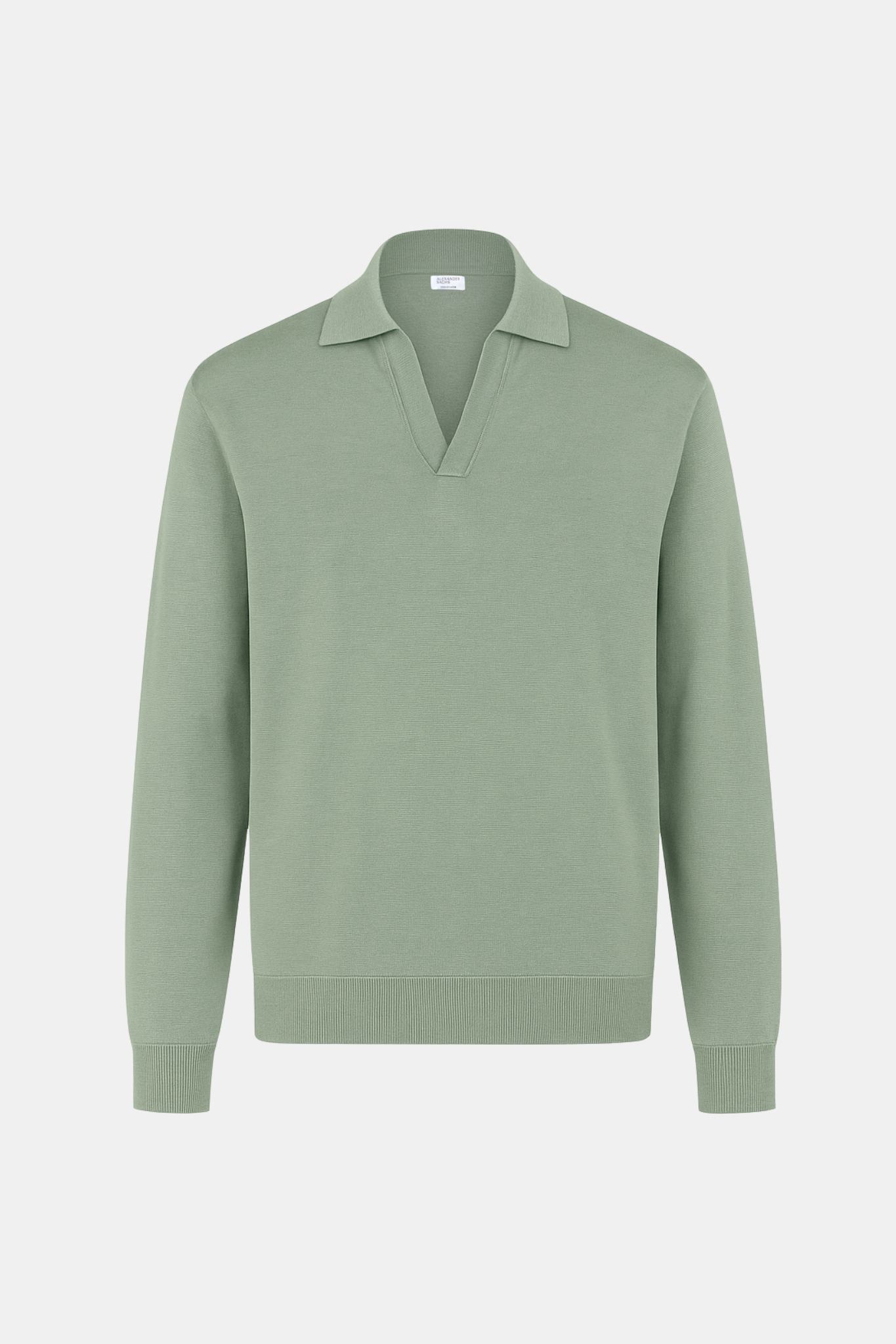 Sage Green longsleeves knitted polo