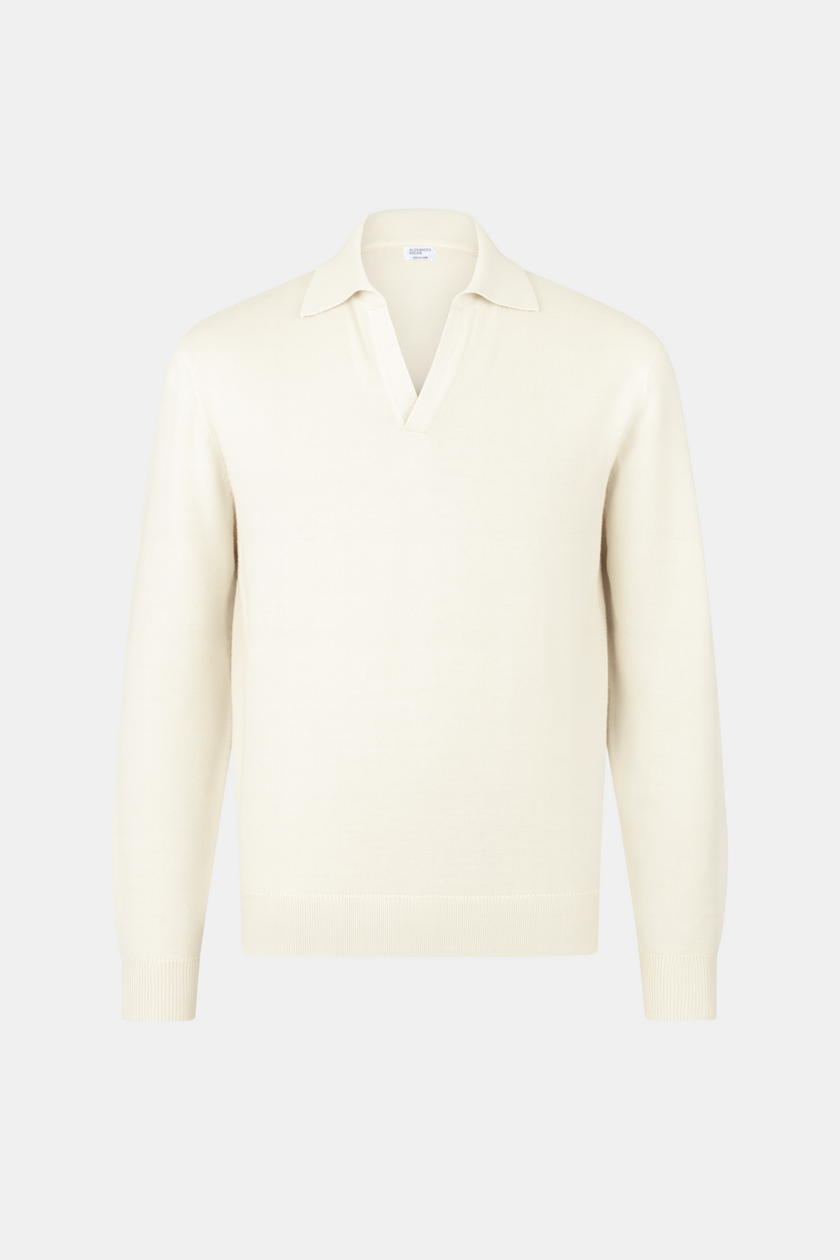 Ivory longsleeves knitted polo