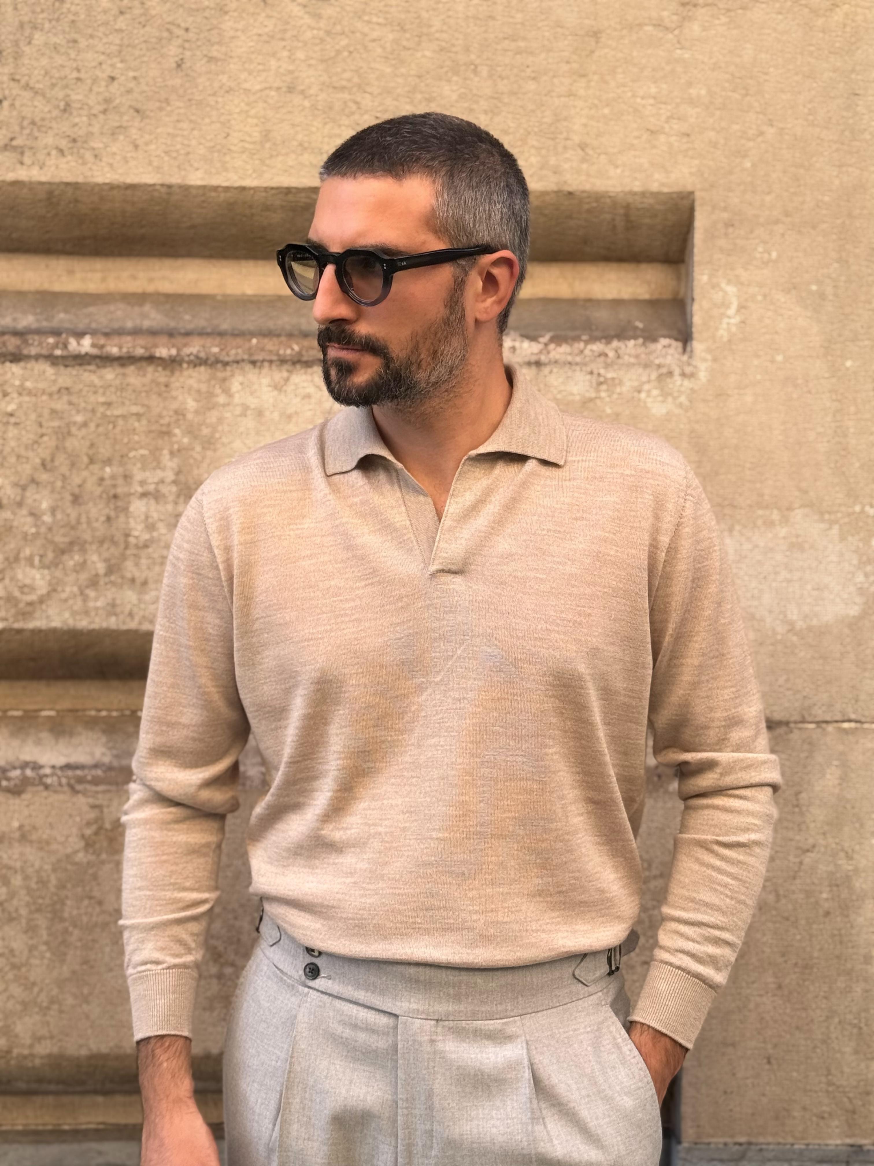 POLO KNITTED - SAND