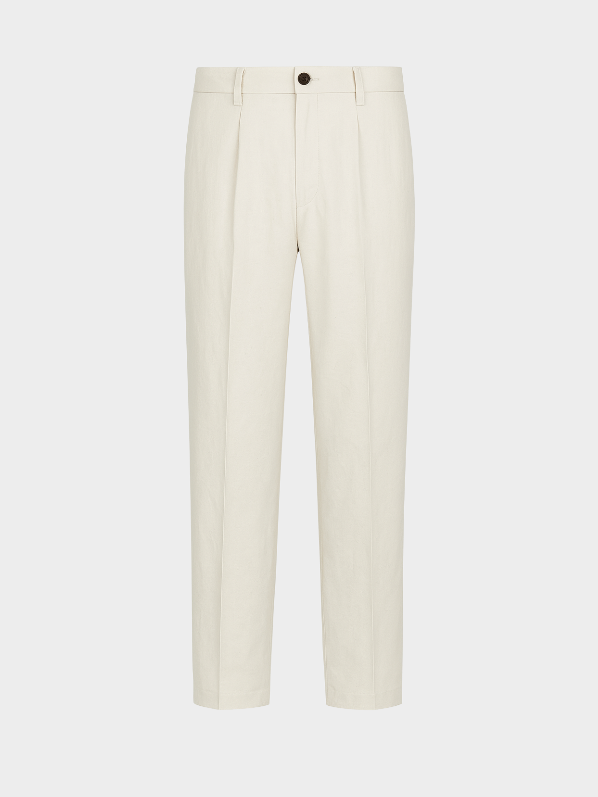 Elegant Trousers - White Linen