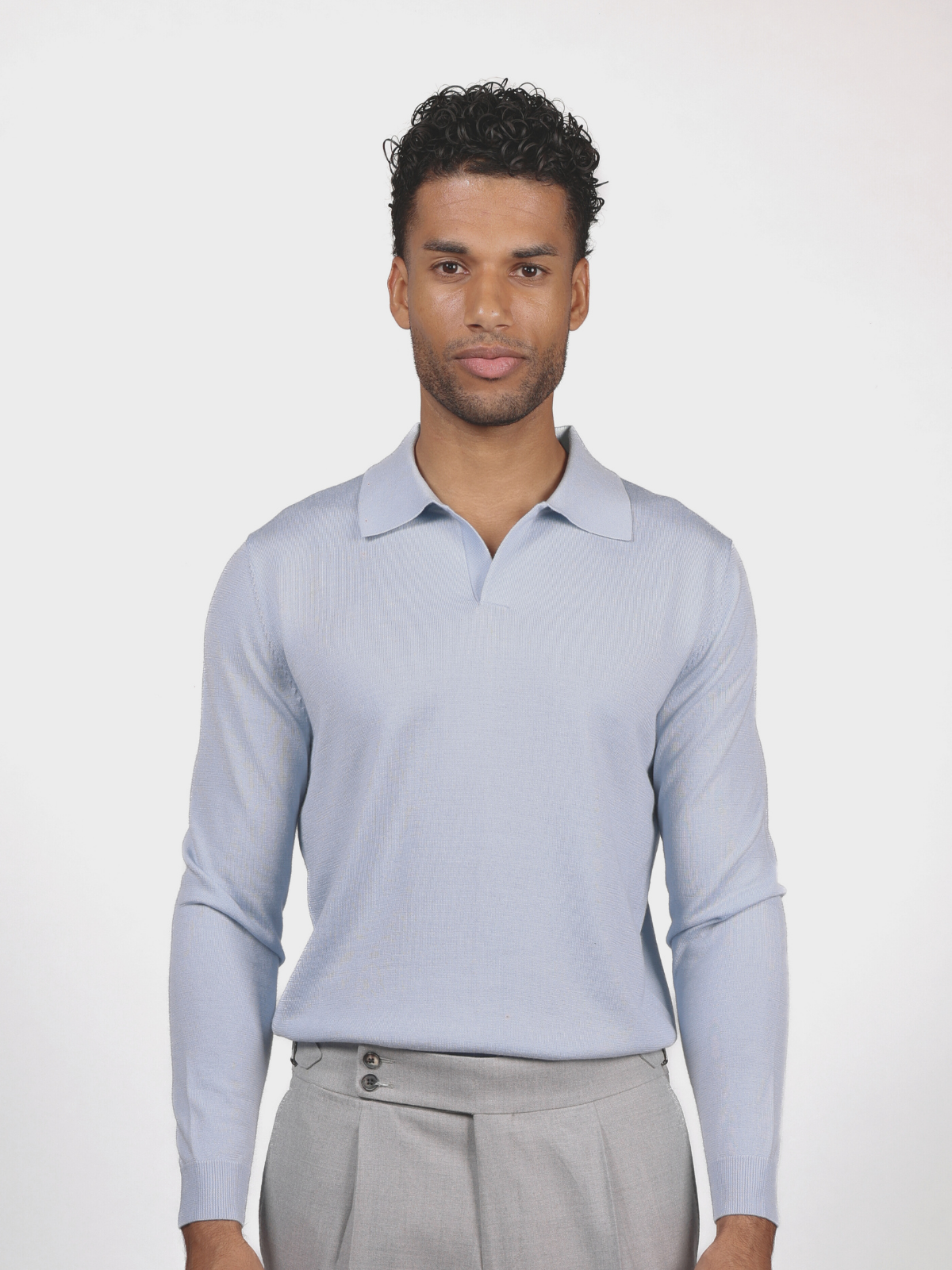 Azurine longsleeves knitted polo
