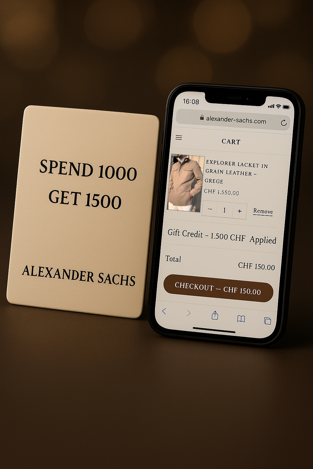 Get a CHF 1500 gift card for CHF 1000