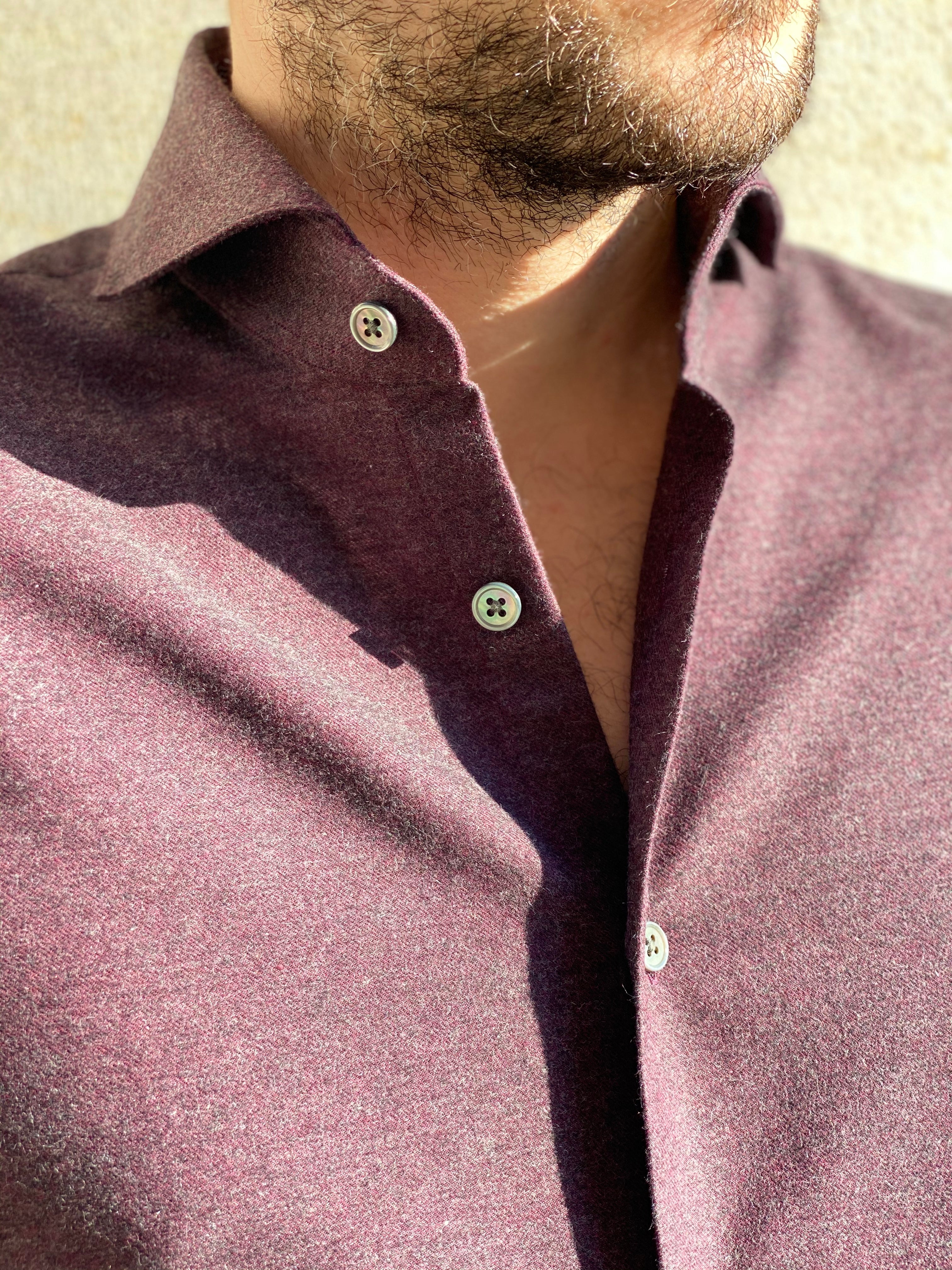 SHIRT FLANELLA BURGUNDY