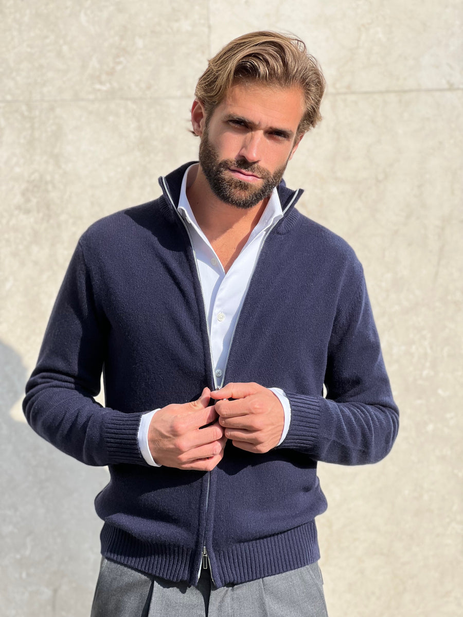 SWEATER WOOL & CASHMERE NAVY